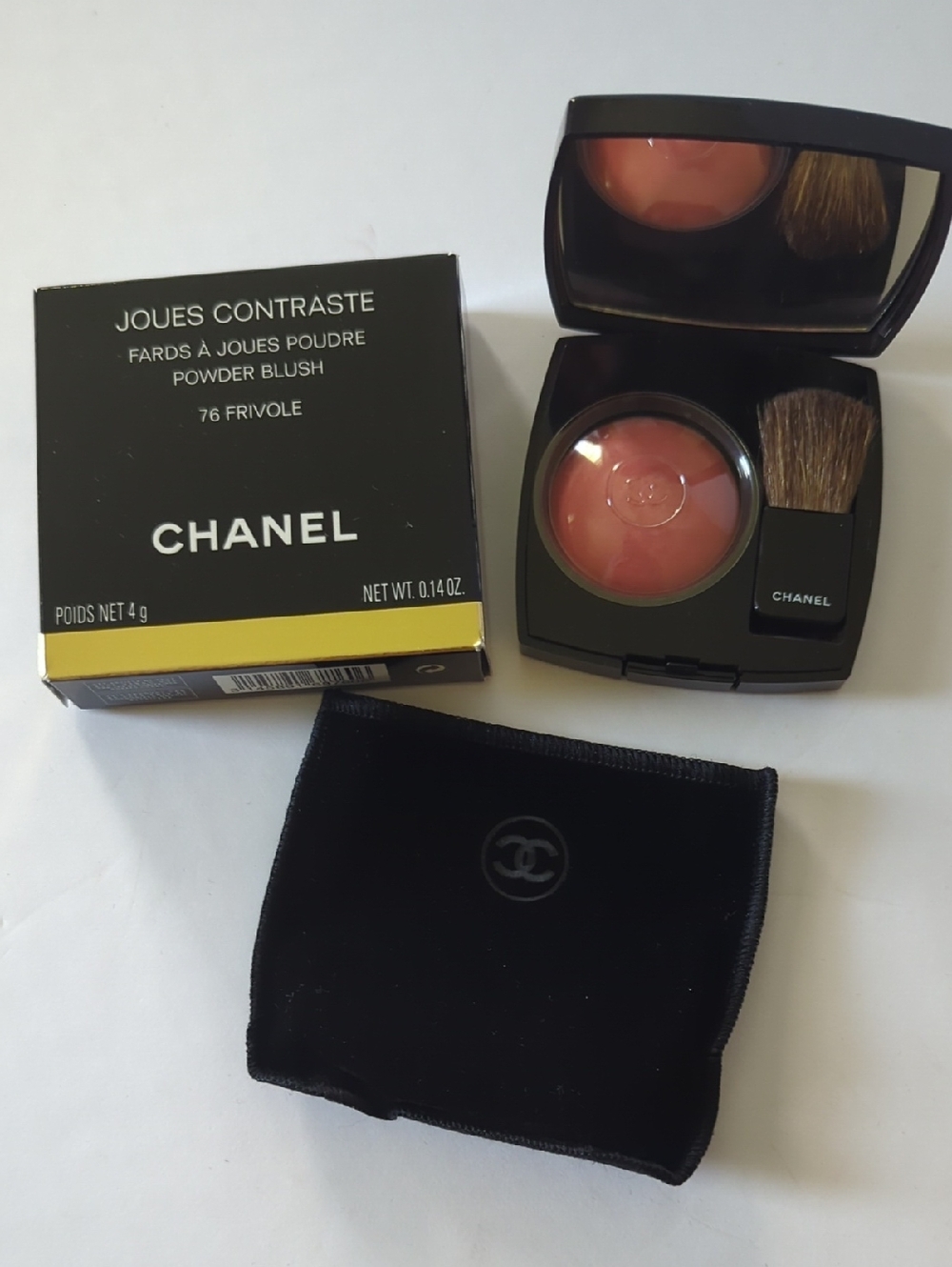 CHANEL Joues Contraste Powder Blush 76 Frivole - Sheer Pink